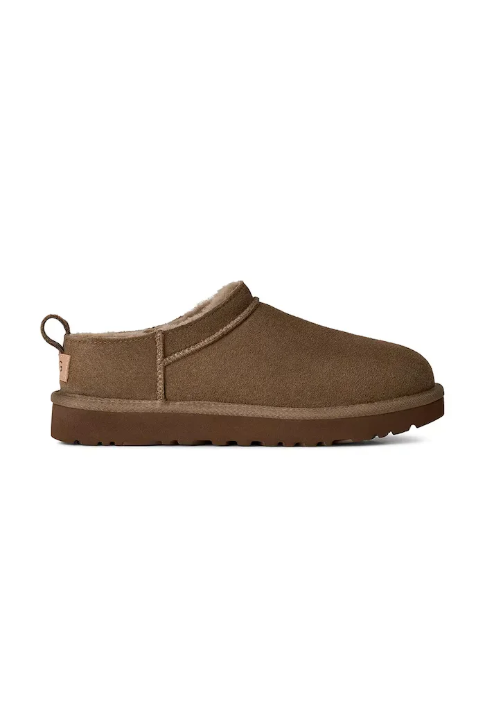 UGG пантофи дамски от велур W Classic Micro кафяви 1173891.LBNZ