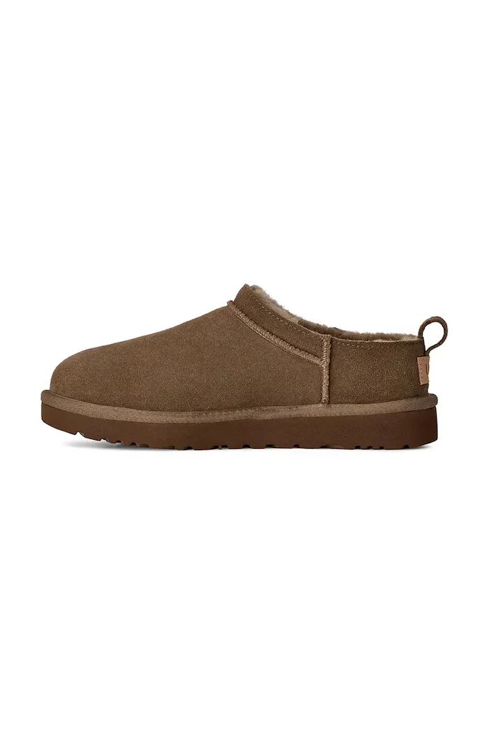 UGG пантофи дамски от велур W Classic Micro кафяви 1173891.LBNZ