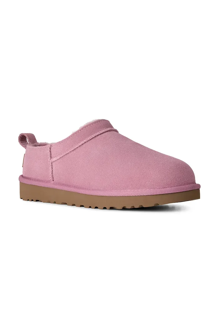 UGG пантофи дамски от велур W Classic Micro розови 1173891.DYR