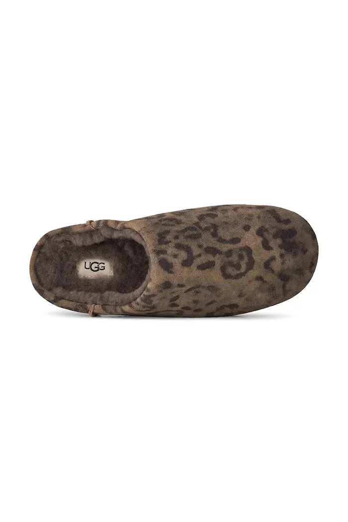 UGG пантофи дамски от велур W Elea Spotted Slip-On кафяви 1182370.CHE