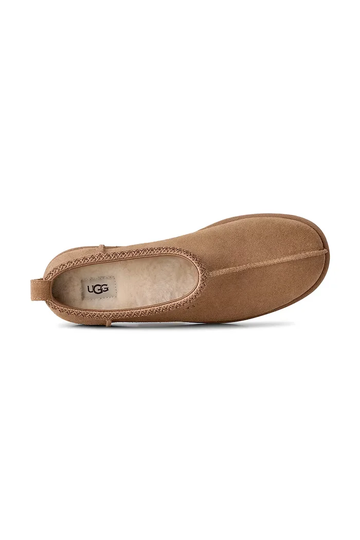 UGG пантофи дамски от велур W Tasman Deconstructed кафяви 1177490.CHE