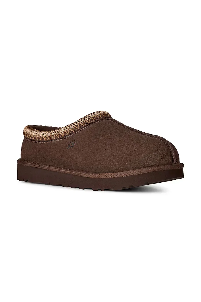 UGG пантофи дамски от велур W Tasman II кафяви 1174470.DDC