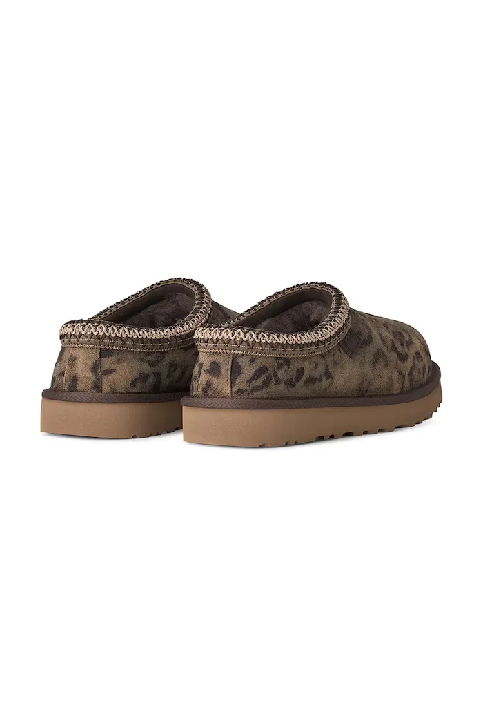 UGG пантофи дамски от велур W Tasman Spotted кафяви 1180365.CHE