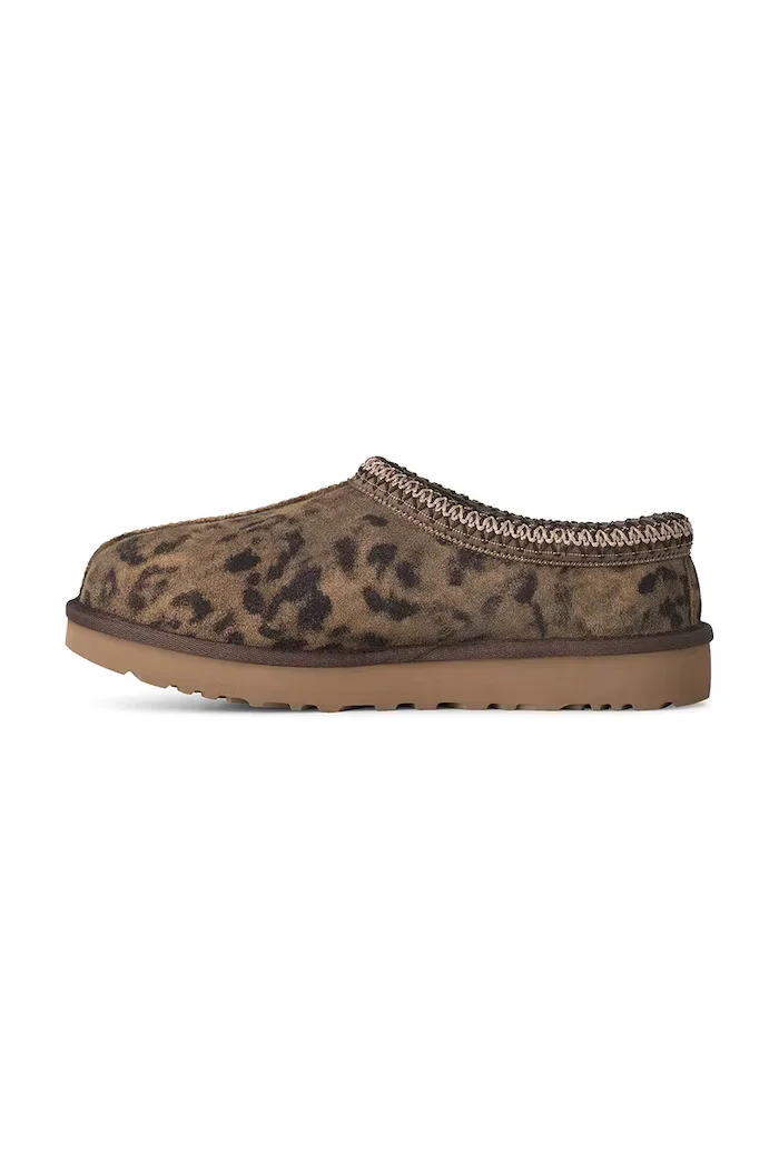UGG пантофи дамски от велур W Tasman Spotted кафяви 1180365.CHE