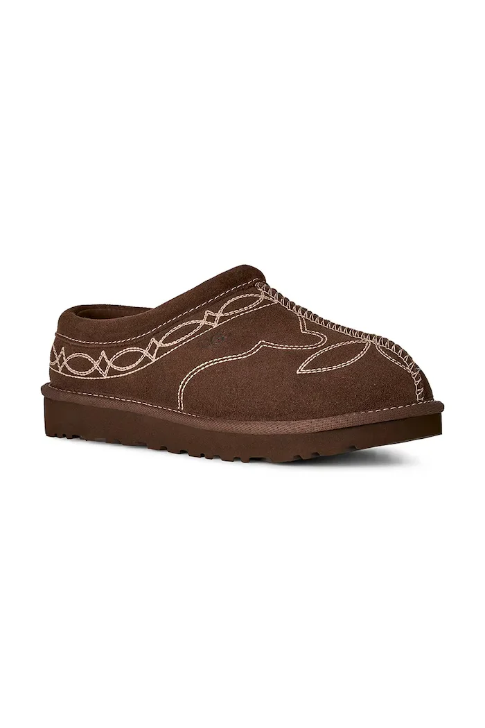 UGG пантофи дамски от велур W Tasman Western кафяви 1182251.BCDR