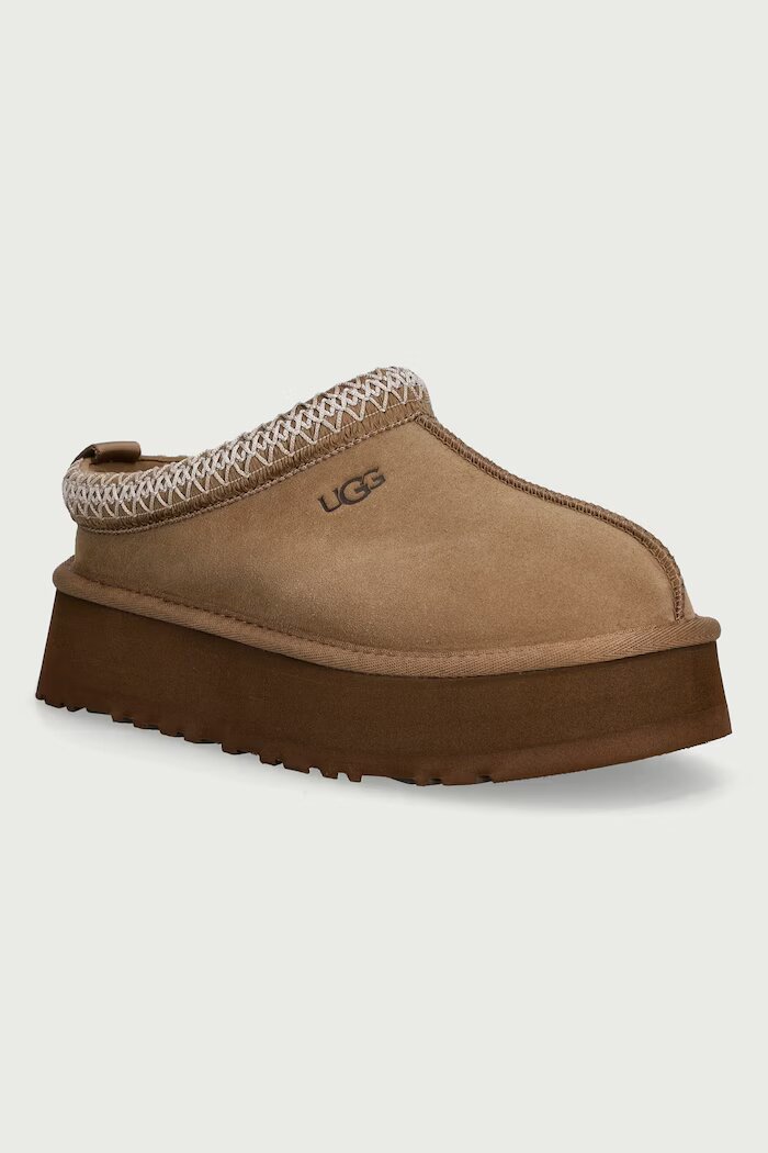 UGG пантофи дамски от велур W Tazz II кафяви 1174471.LBNZ