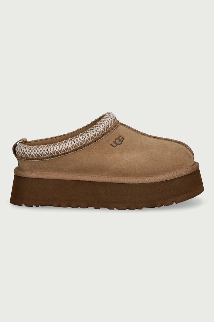 UGG пантофи дамски от велур W Tazz II кафяви 1174471.LBNZ