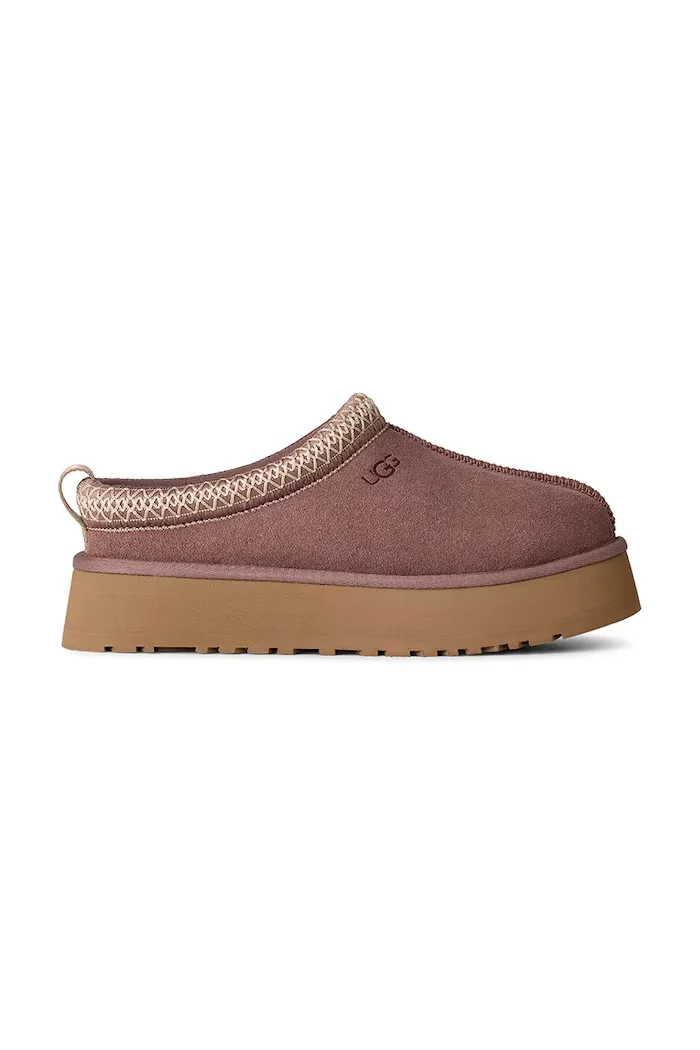 UGG пантофи дамски от велур W Tazz II кафяви 1174471.PRTBL