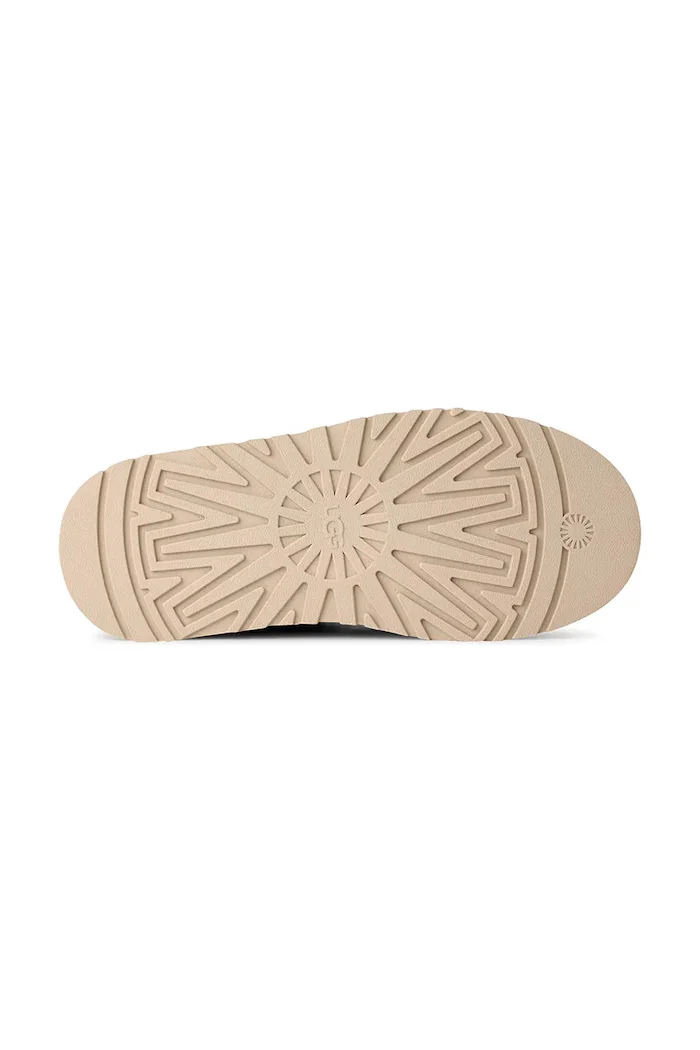 UGG пантофи дамски от велур W Tazz Sun Stitch бежови 1178193.MDSD