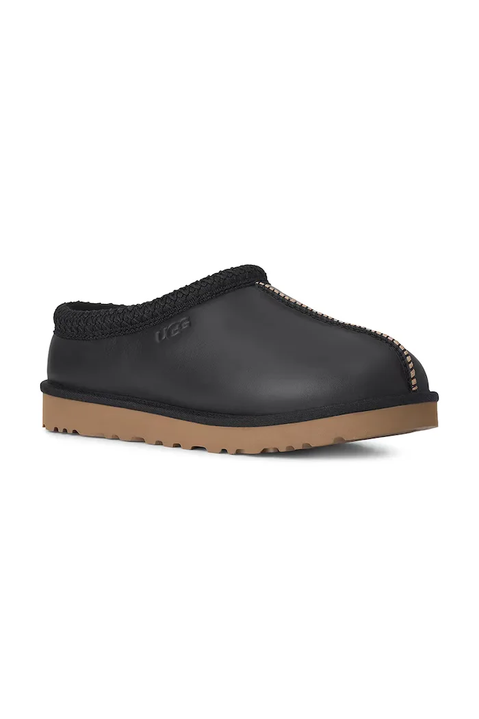 UGG пантофи мъжки от кожа M Tasman Contrast черни 1183350.BKMP