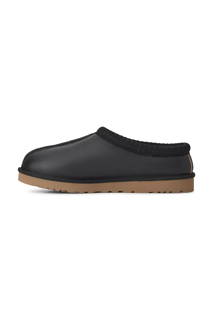 UGG пантофи мъжки от кожа M Tasman Contrast черни 1183350.BKMP