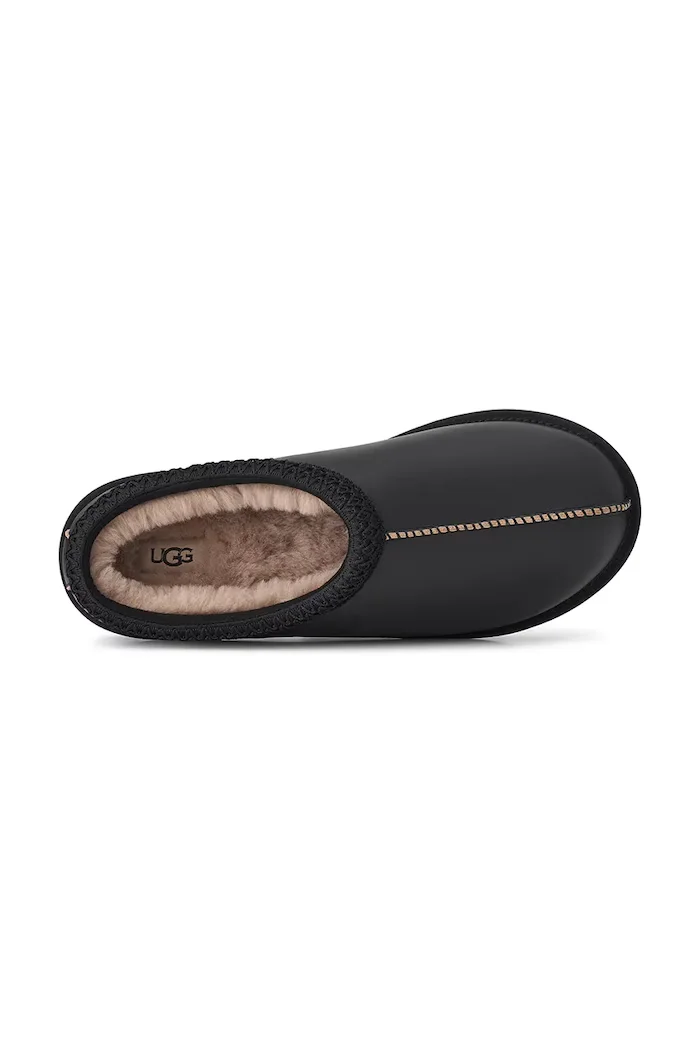UGG пантофи мъжки от кожа M Tasman Contrast черни 1183350.BKMP
