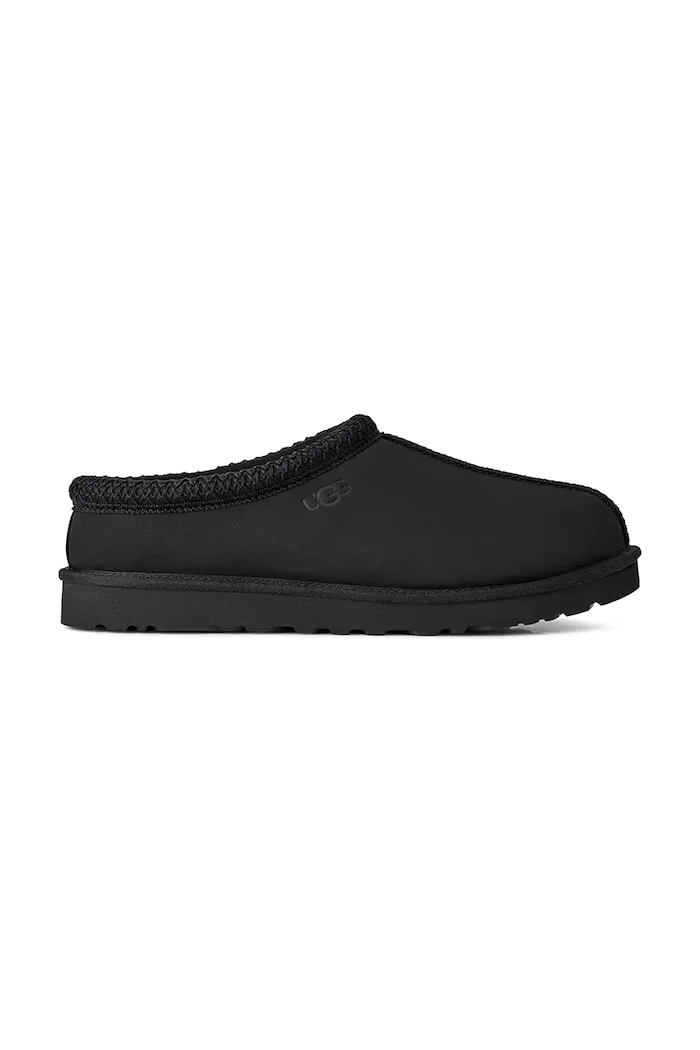UGG пантофи мъжки от набук M Tasman II Nubuck черни 1175070.BLK