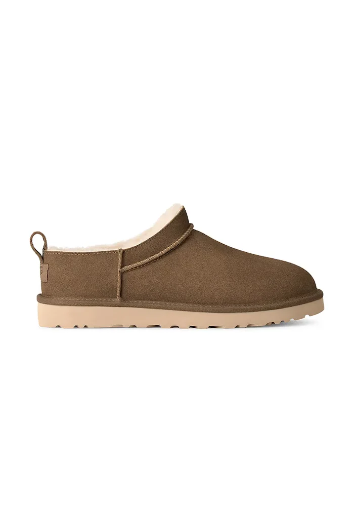 UGG пантофи мъжки от велур M Classic Micro кафяви 1180190.LBNZ