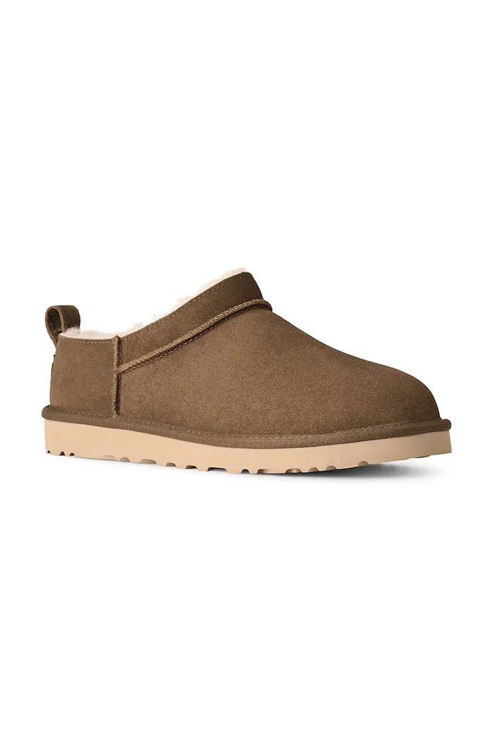 UGG пантофи мъжки от велур M Classic Micro кафяви 1180190.LBNZ