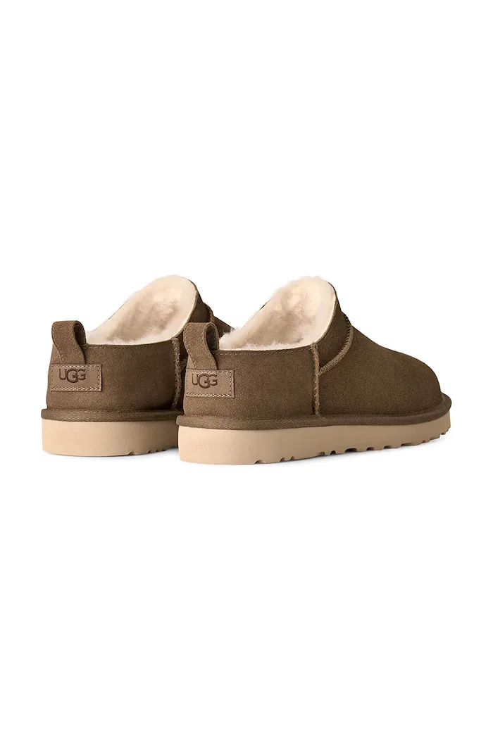 UGG пантофи мъжки от велур M Classic Micro кафяви 1180190.LBNZ
