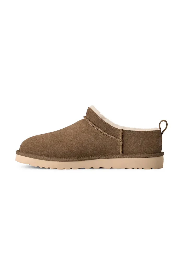 UGG пантофи мъжки от велур M Classic Micro кафяви 1180190.LBNZ