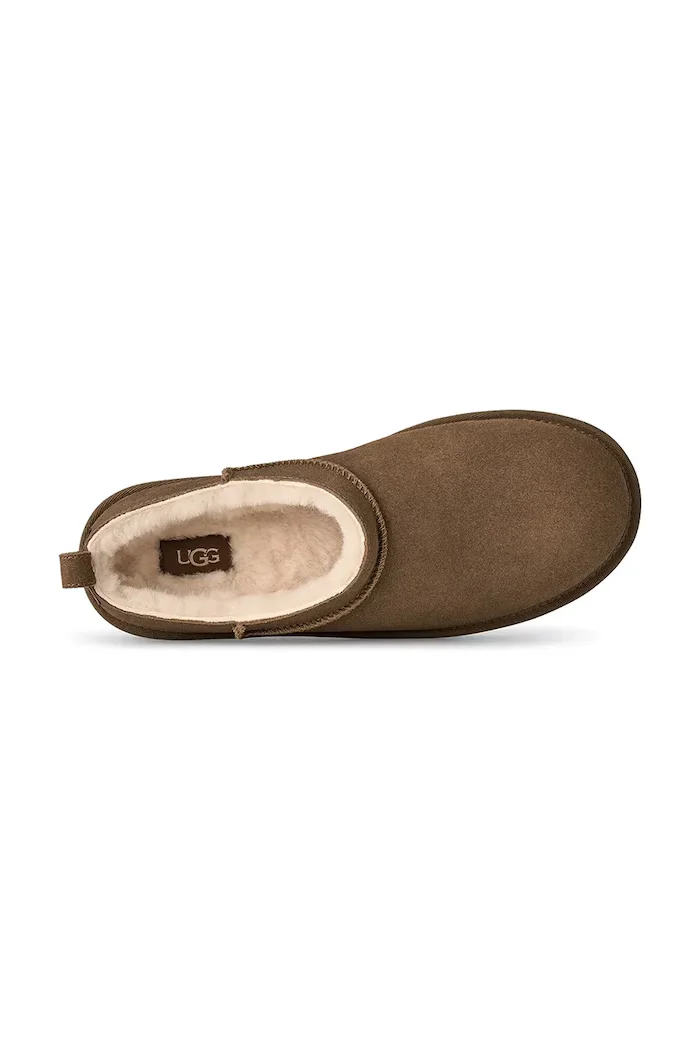UGG пантофи мъжки от велур M Classic Micro кафяви 1180190.LBNZ