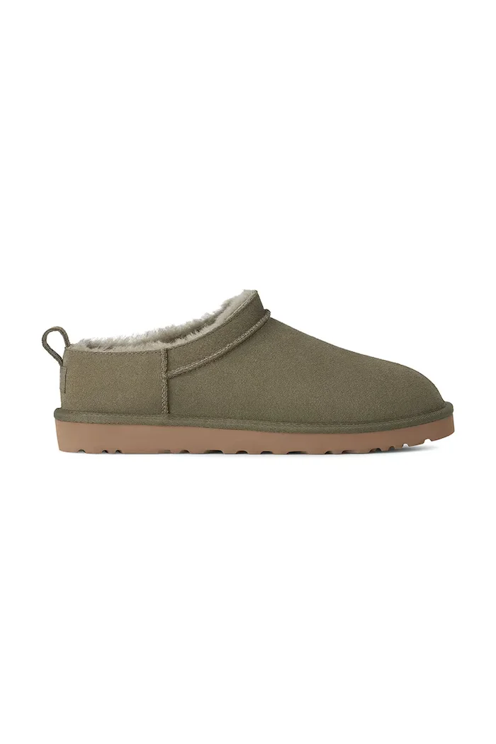 UGG пантофи мъжки от велур M Classic Micro зелени 1180190.BTOL