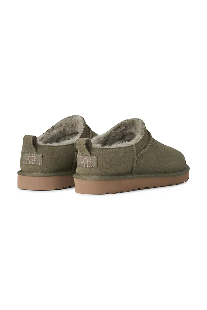 UGG пантофи мъжки от велур M Classic Micro зелени 1180190.BTOL
