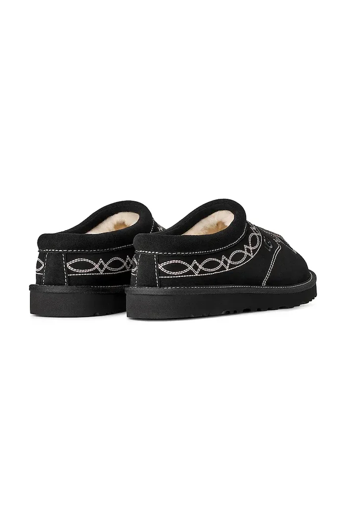 UGG пантофи мъжки от велур M Tasman Western черни 1182262.BLK