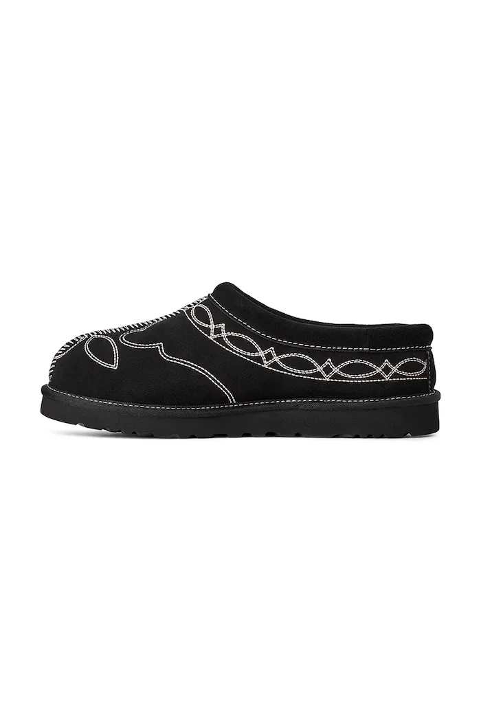 UGG пантофи мъжки от велур M Tasman Western черни 1182262.BLK