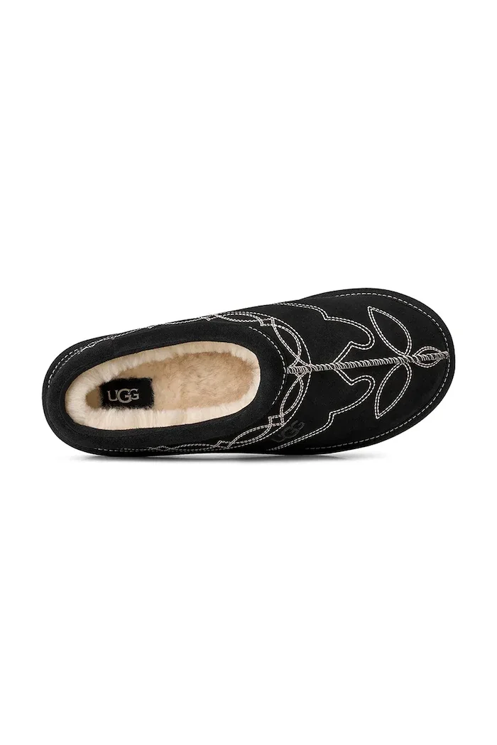 UGG пантофи мъжки от велур M Tasman Western черни 1182262.BLK