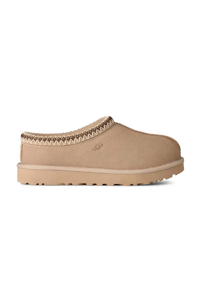 UGG пантофи мъжки от велур W Tasman II бежови 1174470.MNL
