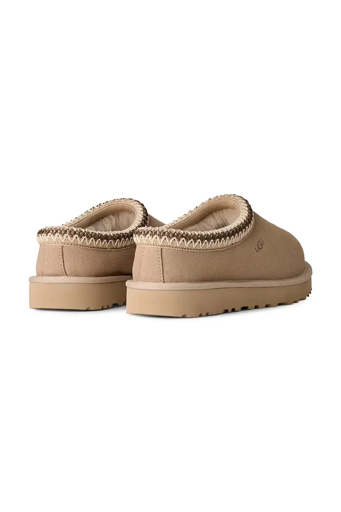UGG пантофи мъжки от велур W Tasman II бежови 1174470.MNL