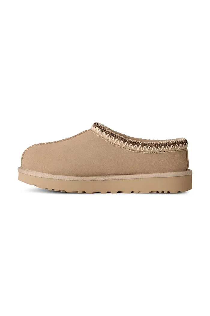 UGG пантофи мъжки от велур W Tasman II бежови 1174470.MNL