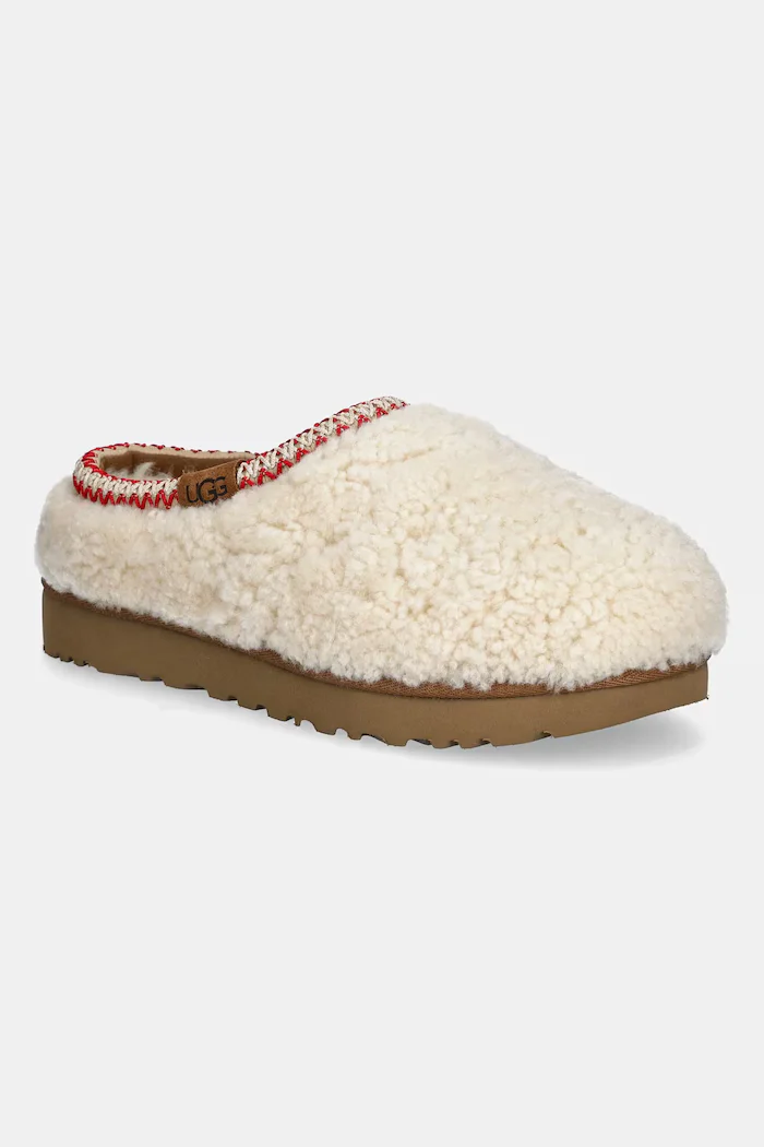 UGG Пантофи Tasman Maxi Curly в бежово 1158356-NAT