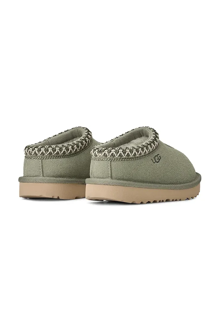 UGG пантофи за деца от велур TASMAN II зелени 1019066T