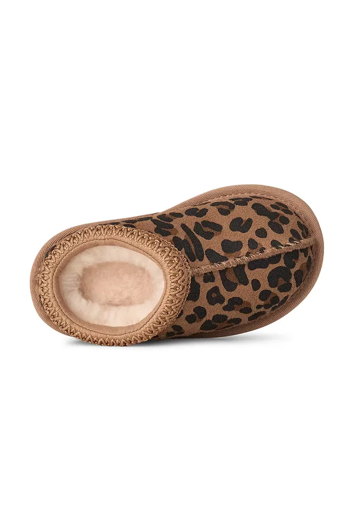 UGG пантофи за деца от велур TASMAN ISPOTTED кафяви 1184411T