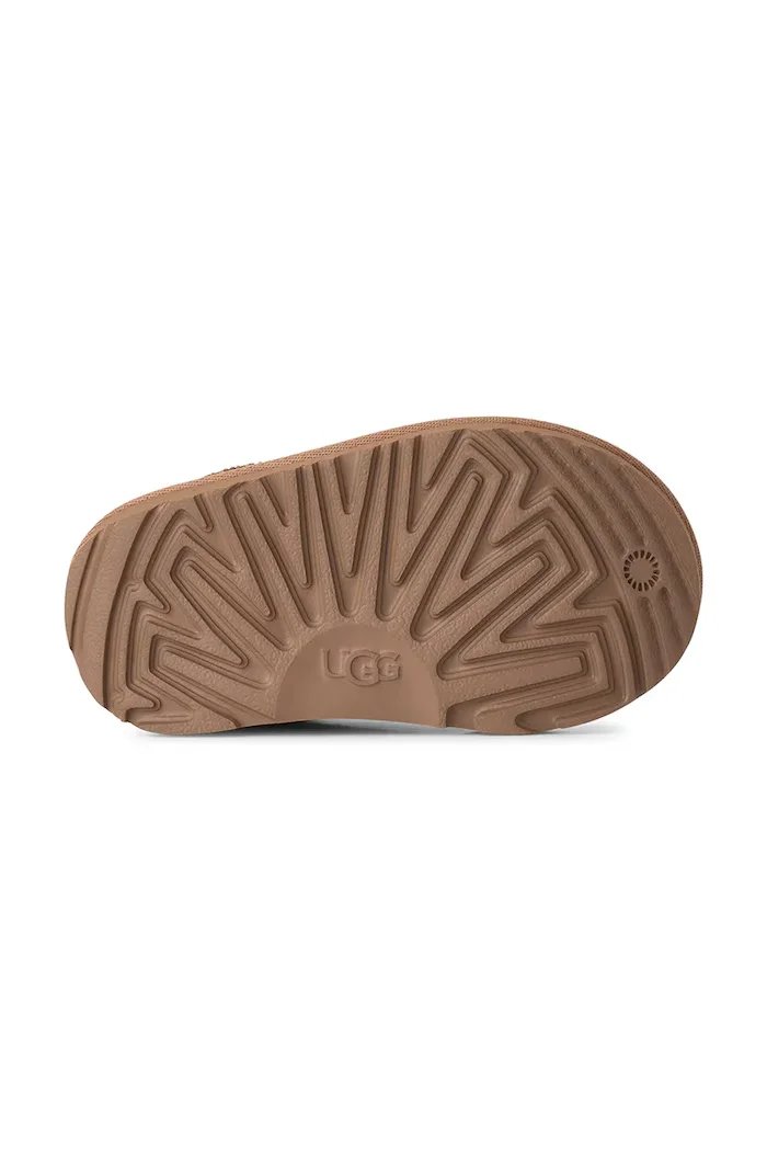 UGG пантофи за деца от велур TASMAN ISPOTTED кафяви 1184411T
