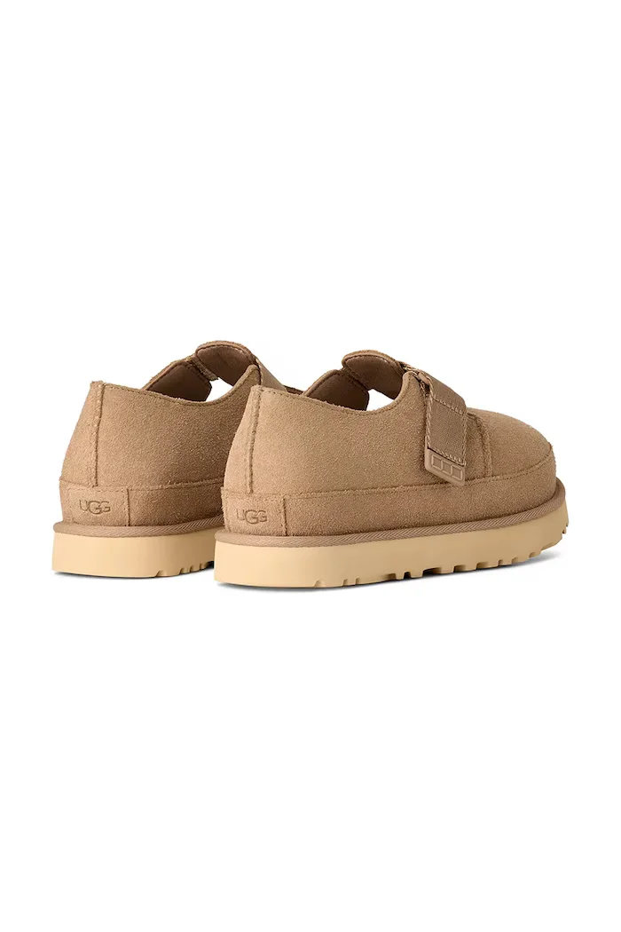UGG Половинки обувки от велур Goldenstar Mary Jane в бежово с платформа 1171506.SAN