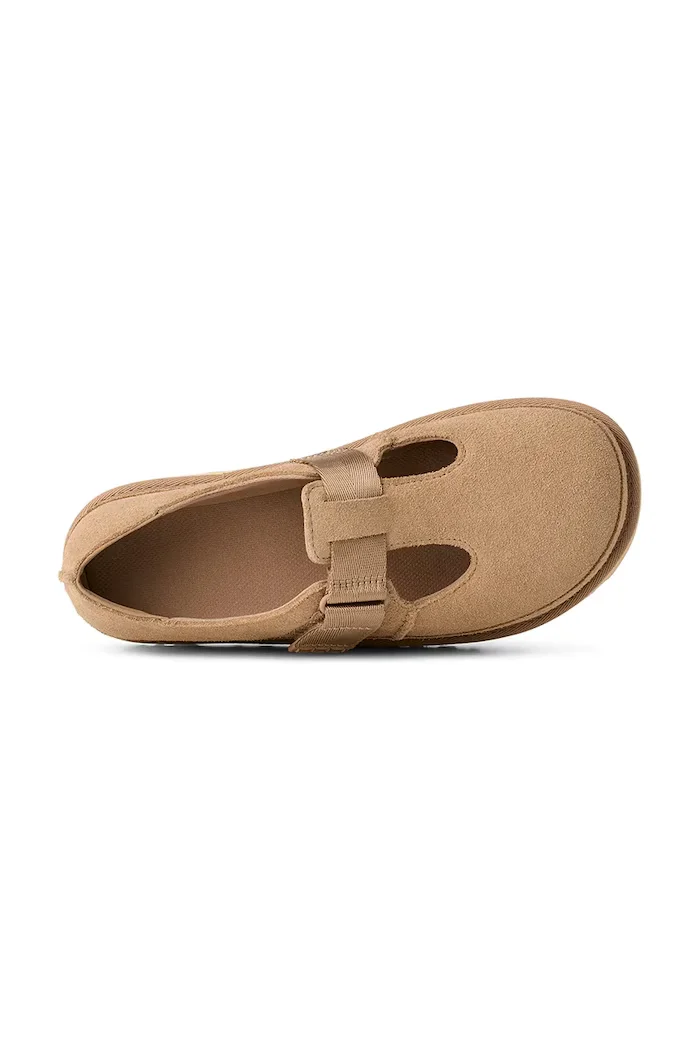 UGG Половинки обувки от велур Goldenstar Mary Jane в бежово с платформа 1171506.SAN