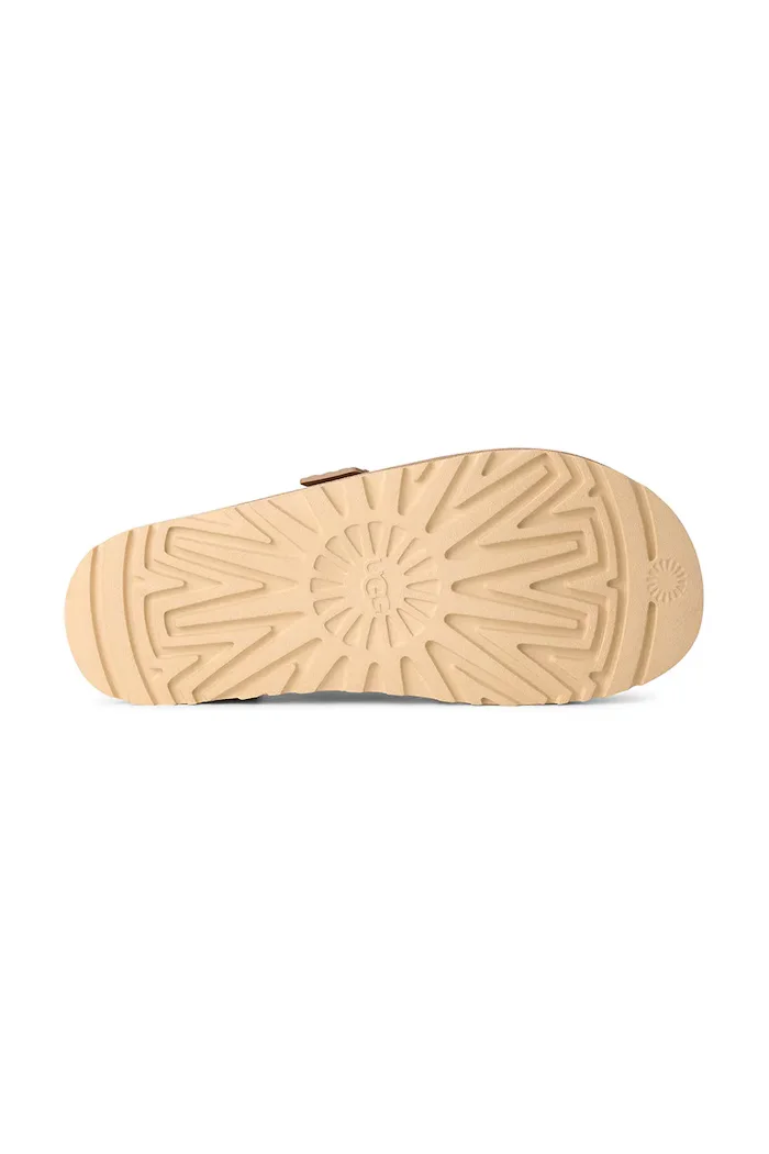 UGG Половинки обувки от велур Goldenstar Mary Jane в бежово с платформа 1171506.SAN