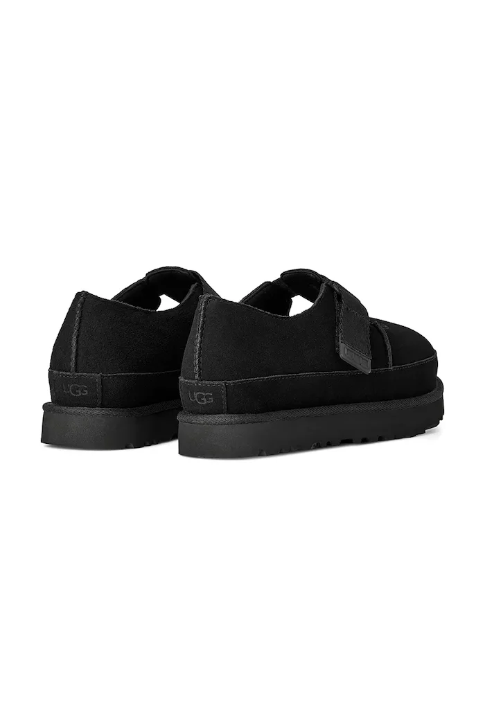 UGG Половинки обувки от велур Goldenstar Mary Jane в черно с платформа 1171506.BLK