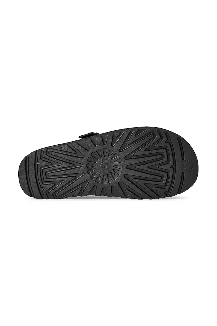 UGG Половинки обувки от велур Goldenstar Mary Jane в черно с платформа 1171506.BLK
