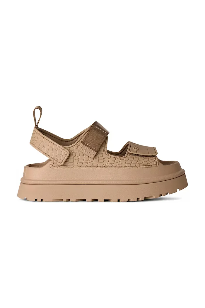 UGG Сандали W Goldenglow Embossed в бежово с платформа 1175311.MDSD