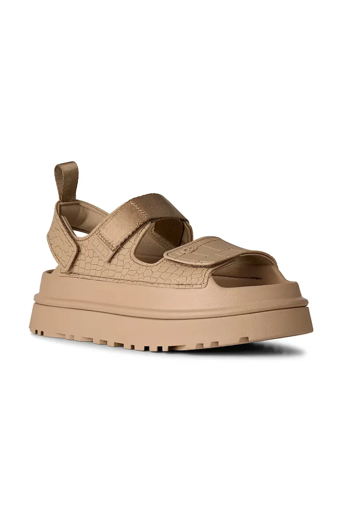 UGG Сандали W Goldenglow Embossed в бежово с платформа 1175311.MDSD