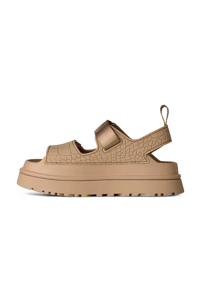 UGG Сандали W Goldenglow Embossed в бежово с платформа 1175311.MDSD