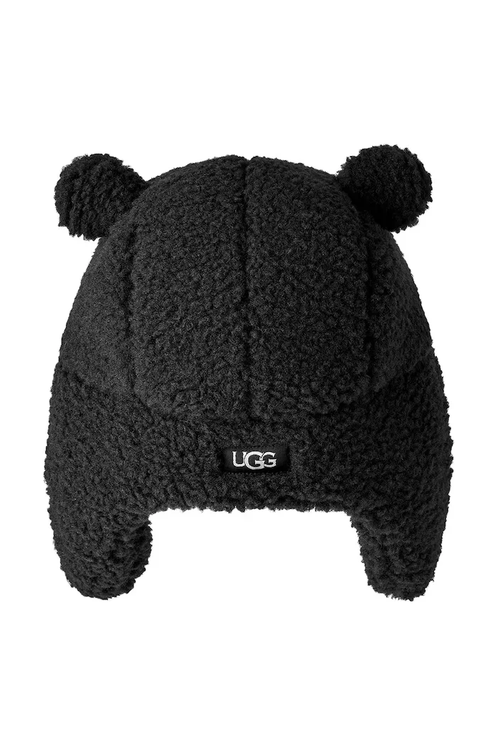 UGG шапка тип ушанка за деца FLUFF TRAPPER черна 101500