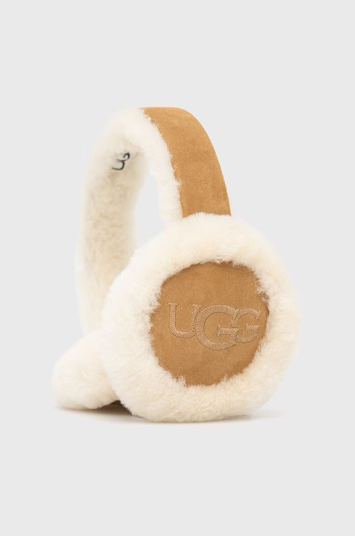 UGG Вълнени наушници в кремаво от вълна