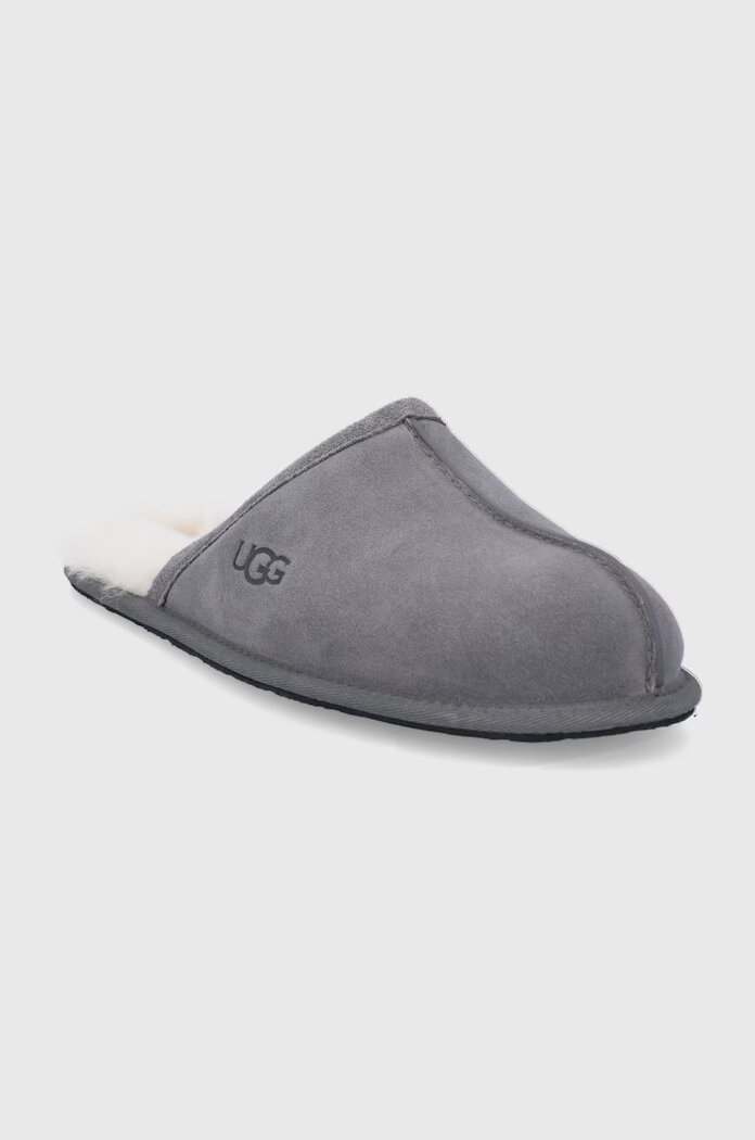 UGG Вълнени пантофи Scuff в сиво 1101111-DGRY