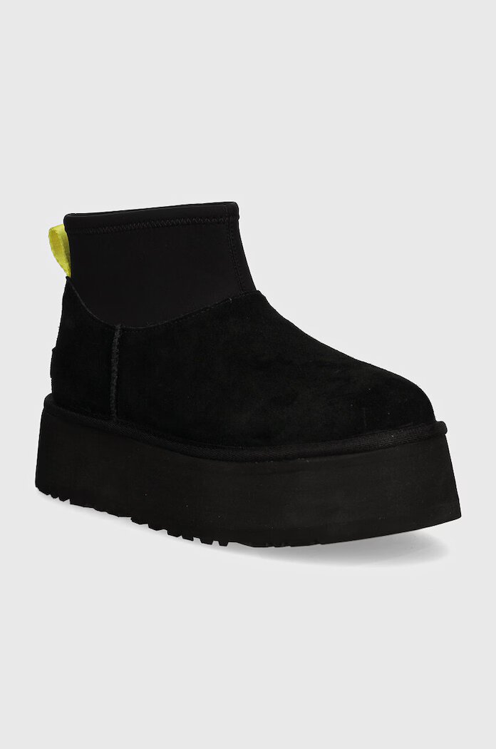 UGG Велурени апрески Classic Mini Dipper в черно 1168170-BLK