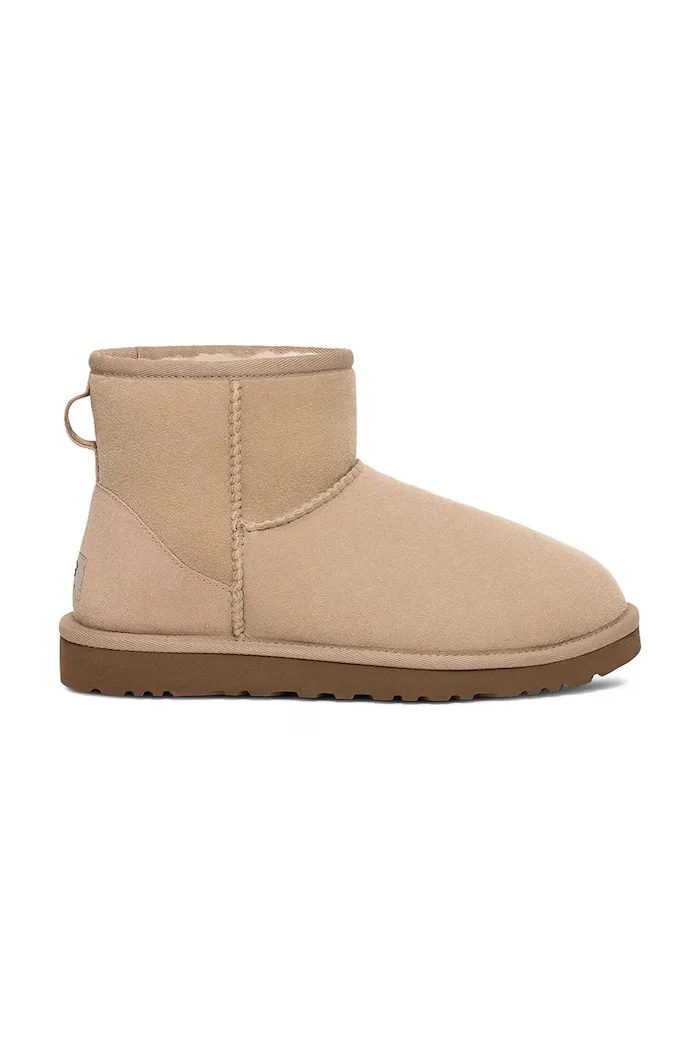 UGG Велурени апрески Classic Mini II в бежово 1016222