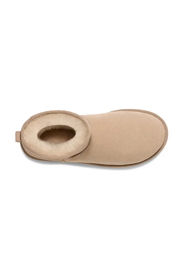 UGG Велурени апрески Classic Mini II в бежово 1016222