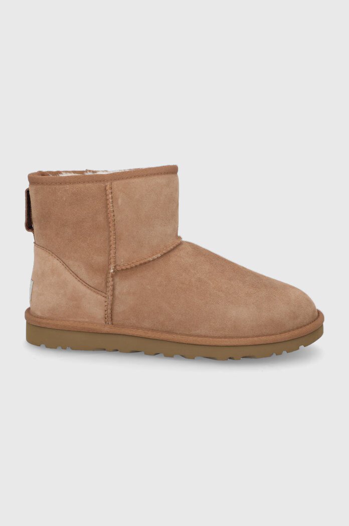 UGG Велурени апрески Classic Mini мъжки в кафяво 1002072.CHE