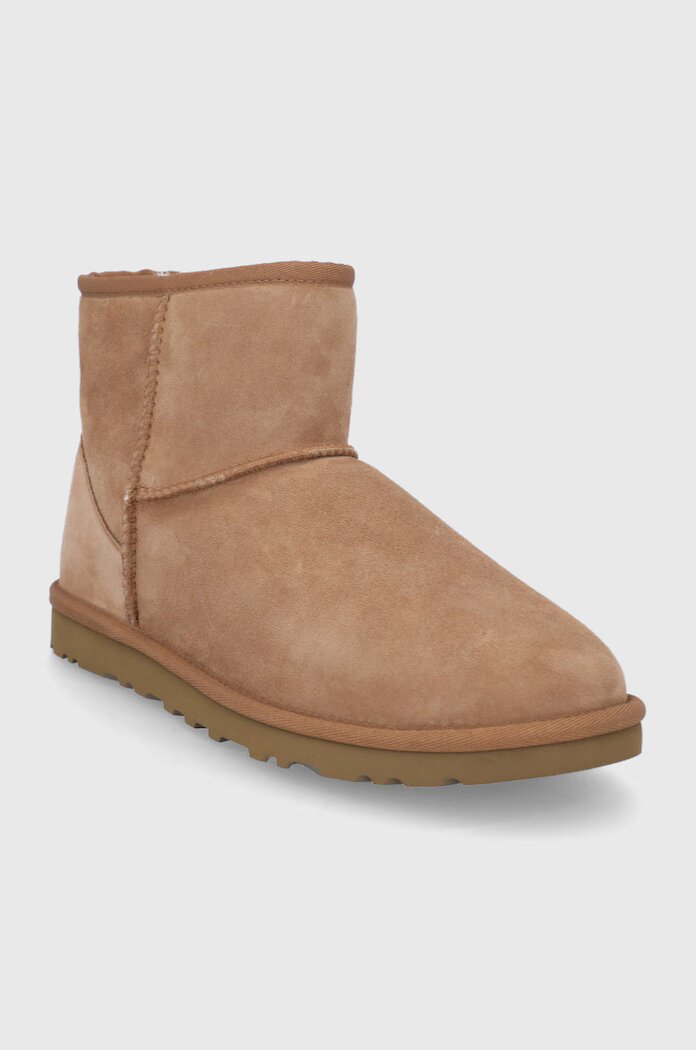 UGG Велурени апрески Classic Mini мъжки в кафяво 1002072.CHE